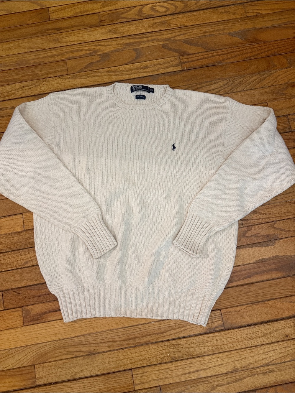 RALPH LAUREN Polo vintage 90s cream sweater